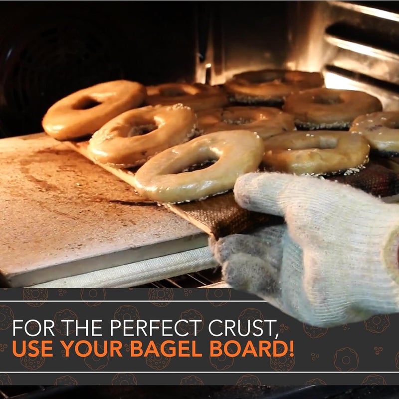 TRAITOOLS Bagel Baking Boards (2 Pack) | 15.7 x 3.5 x 0.8 Inch Burlap Covered Cedar Boards | Authentic Food Grade Cedar Baking Tray | Perfect Flip Boards for New York Style Bagels - Image 3